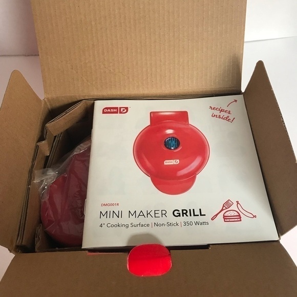 Nwt - Dash, Red Mini Maker Grill. 4” Cooking Surface, Non-Stick, 350 Watts. - Picture 12 of 12